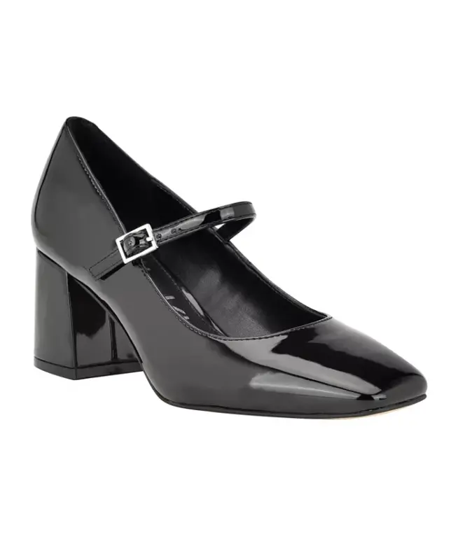 Women's Jatlee Mary Jane Block Heel Pumps - Black Patent - 1