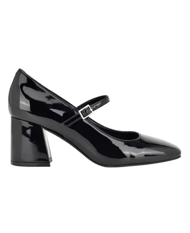 Women's Jatlee Mary Jane Block Heel Pumps - Black Patent - 2