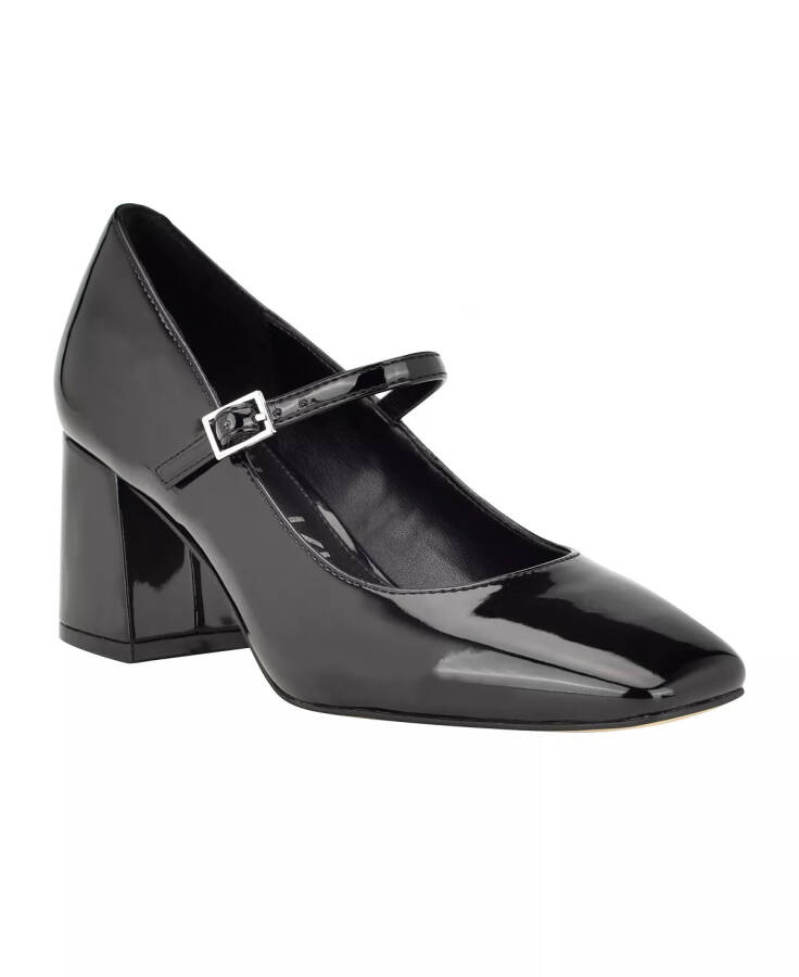 Women's Jatlee Mary Jane Square Toe Block Heel Mary Janes Black Patent - 1