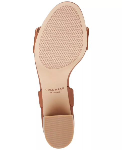 Women's Josie Block-Heel Sandals British Tan Leather - 5