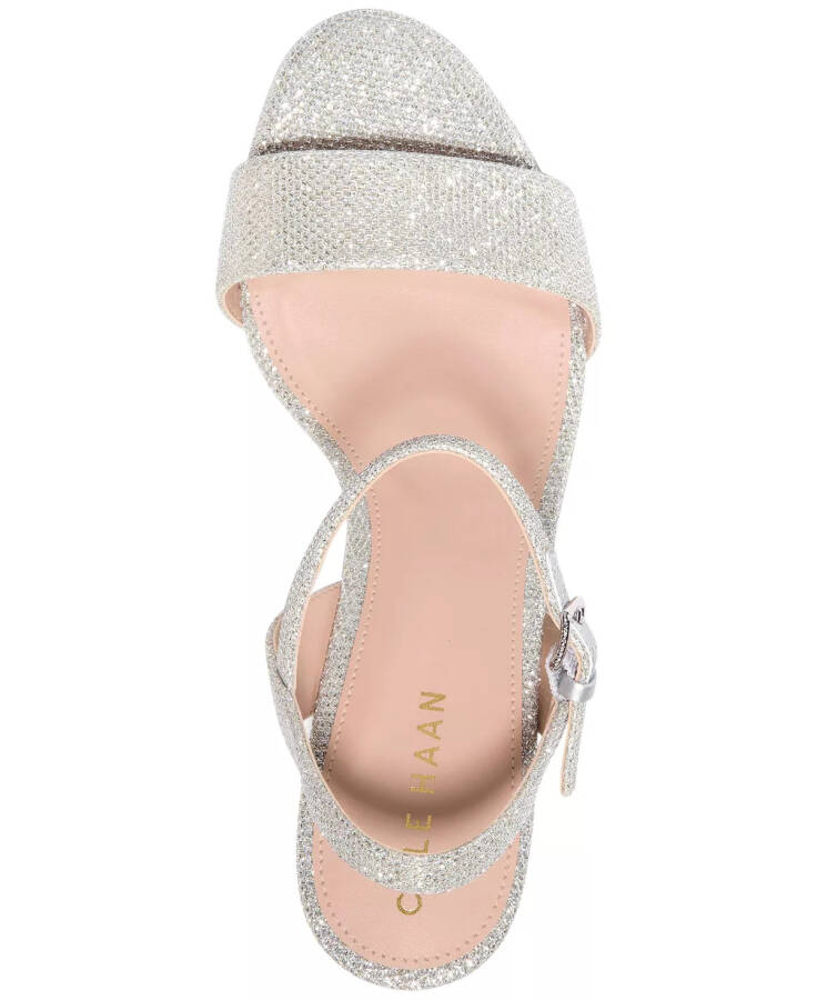 Women's Josie Block-Heel Sandals Silver Glitter - 4