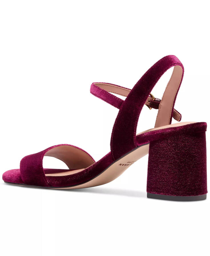 Women's Josie Block-Heel Sandals Wine Velvet - 3