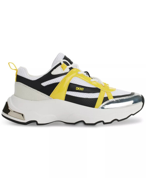 Women's Juna Lace-Up Running Sneakers Bright White/ Yellow - 7