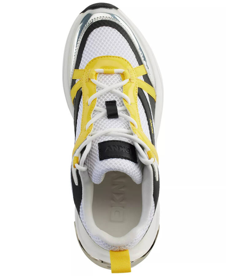 Women's Juna Lace-Up Running Sneakers Bright White/ Yellow - 9