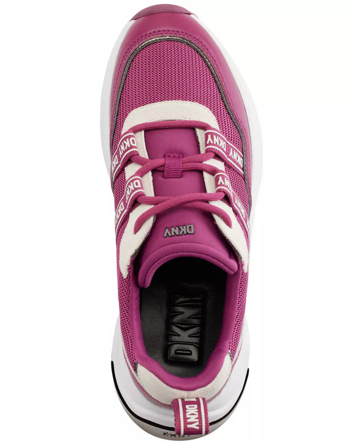 Women's Justine Lace-Up Slip-On Sneakers Berry/ Pebble - 4