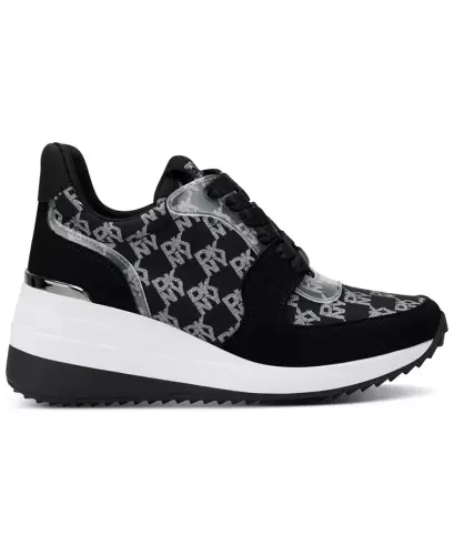 Women's Kamay Lace-Up Wedge Sneakers - DKNY (1)