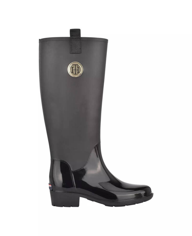 Women's Karissa Pull On Rain Boots Black - 2