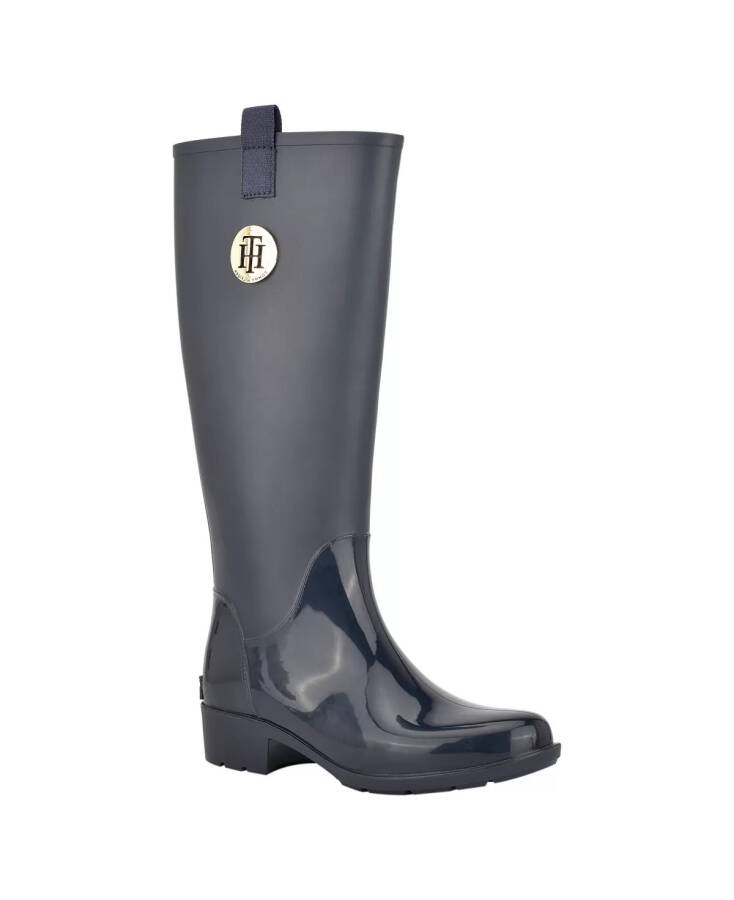 Women's Karissa Pull On Rain Boots Dark Blue - 1