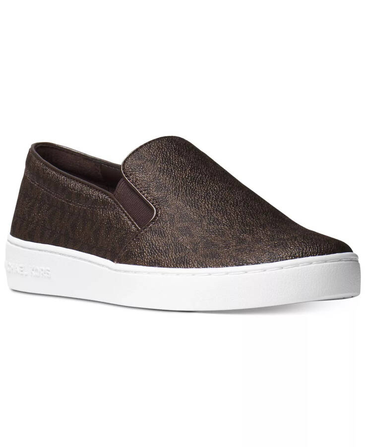 Women's Keaton Slip-On Logo Sneakers Brown Logo - 4