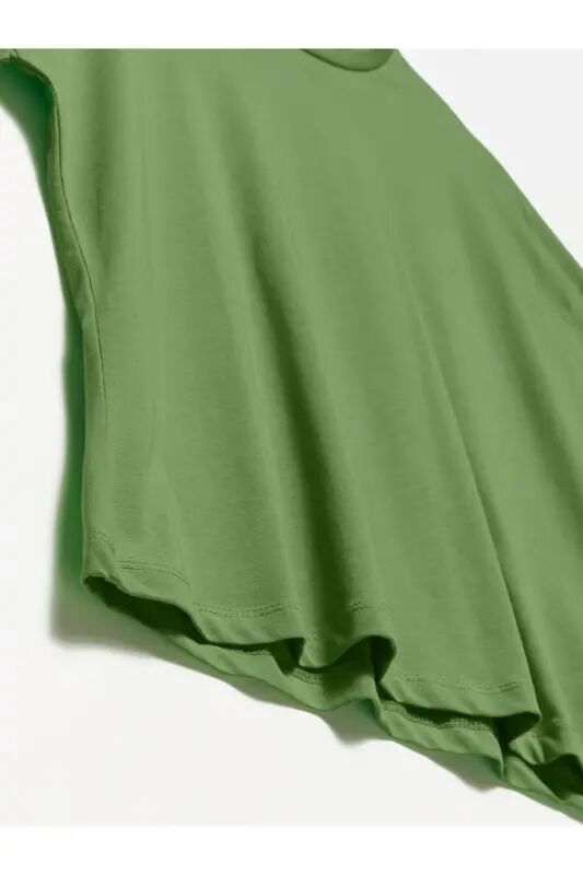 Women's Khaki Basic T-shirt 3683-Khaki1 - 3