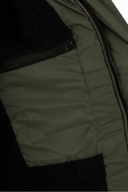 Women's Khaki Fleece Lined Water and Windproof Hooded Winter Coat & Jacket & Parka-Khaki - 6
