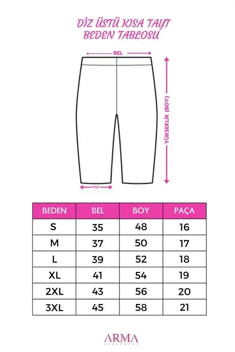 Women's Knee-High Short Tights Nude Cotton Lycra - BÜYÜKBEDENIZ