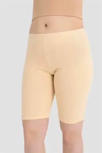 Women's Knee-High Short Tights Nude Cotton Lycra - BÜYÜKBEDENIZ (1)