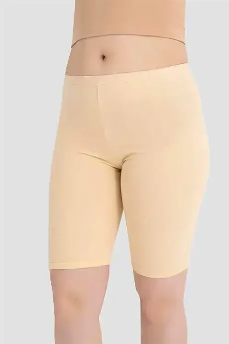 Women's Knee-High Short Tights Nude Cotton Lycra - 2