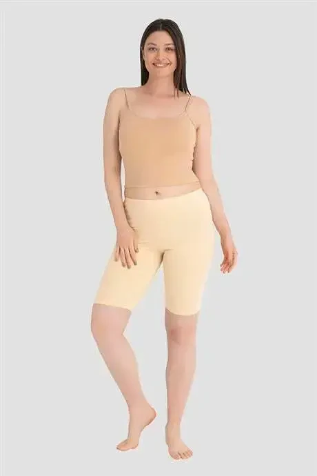 Women's Knee-High Short Tights Nude Cotton Lycra - 5