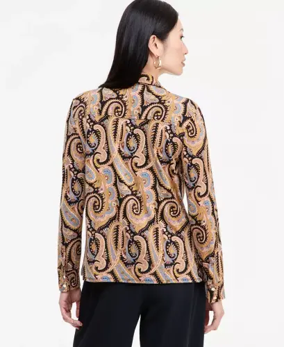 Women's Knit Utility Shirt, Exclusively at Modazone - Helena Paisley - 3
