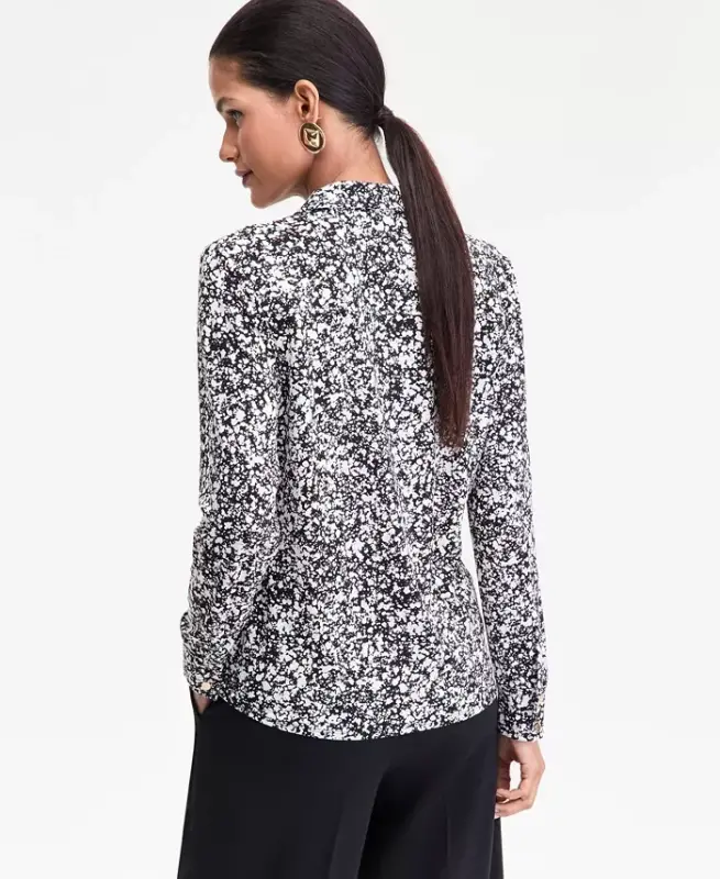 Women's Knit Utility Shirt, Exclusively at Modazone - Jade Black - 2