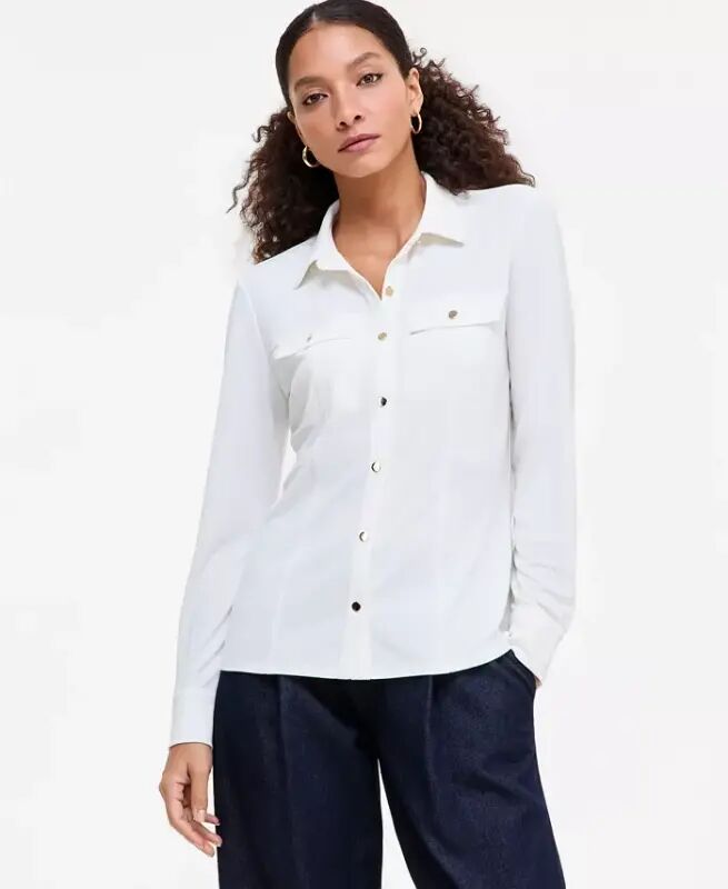 Women's Knit Utility Shirt, Exclusively at Modazone - Mgnolia Blossom - I.N.C. INTERNATIONAL CONCEPTS