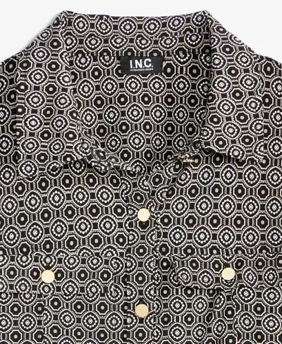 Women's Knit Utility Shirt, Exclusively at Modazone - Mira Geo - 5