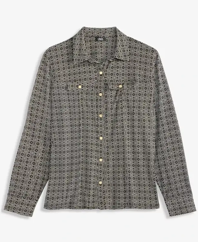 Women's Knit Utility Shirt, Exclusively at Modazone - Mira Geo - 6