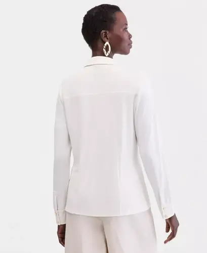 Women's Knit Utility Shirt, Exclusively at Modazone - Vintage Cr - 3