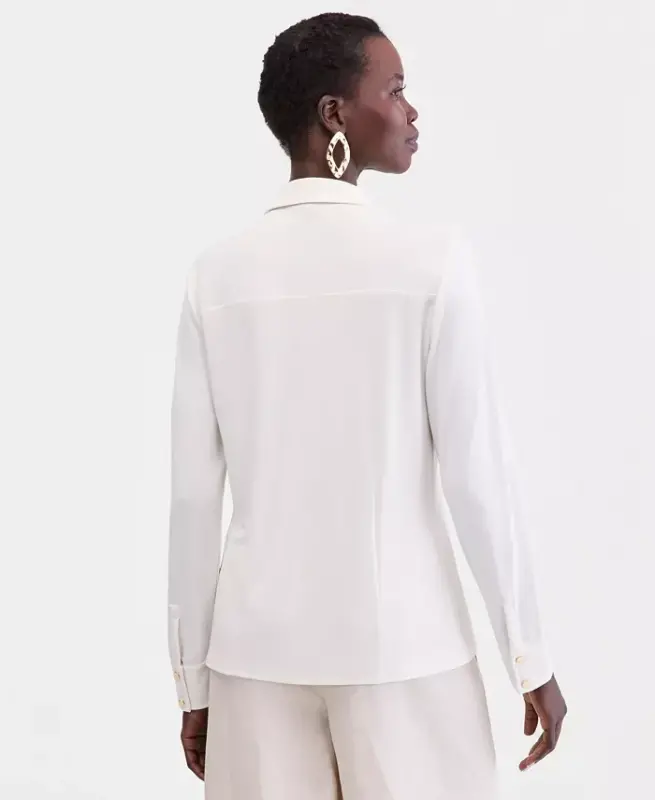 Women's Knit Utility Shirt, Exclusively at Modazone - Vintage Cr - 3