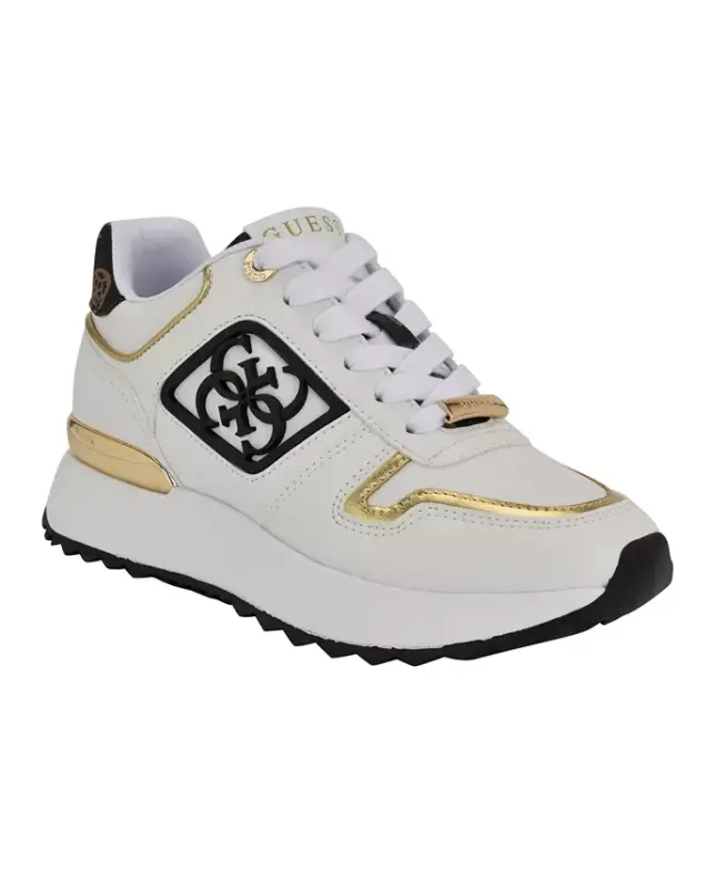 Women's Koyaa Quattro G Logo Retro Jogger Sneakers-White/Black Multi - GUESS