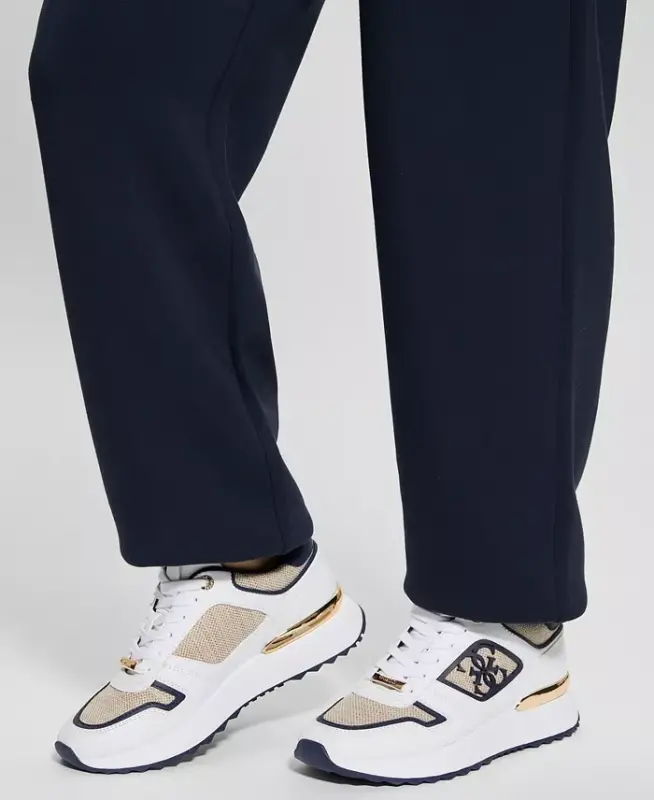 Women's Koyaa Quattro G Logo Retro Jogger Sneakers-White/Black Multi - 6