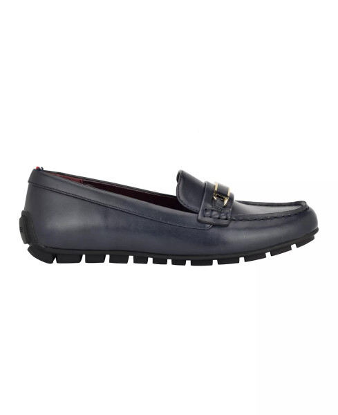 Women's Kyria Flat Ornamented Driving Moccasins Dark Blue - 2