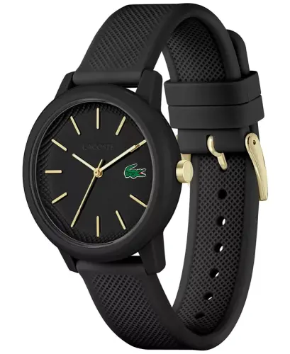 Women's L.12.12 Black Silicone Strap Watch 36mm-Black - LACOSTE (1)