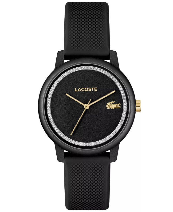 Women's L.12.12 Go Quartz Black Silicone Strap Watch 36mm Black - 1