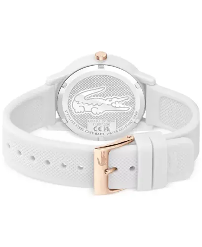 Women's L.12.12 White Silicone Strap Watch 36mm-White - 3