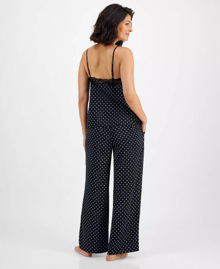 Women's Lace-Trim Dotted Tank Top & Pajama Pants Set, Created for Modazone Polka Dots - 3