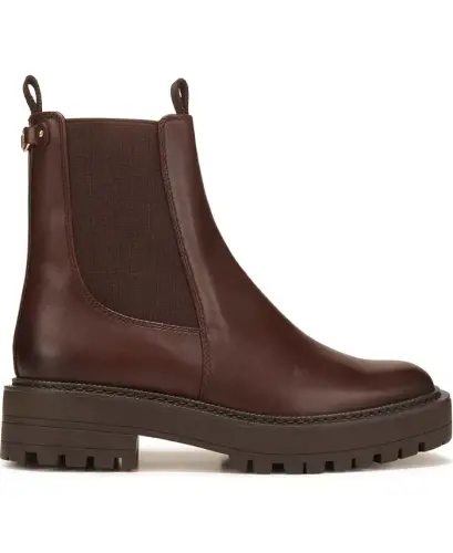 Women's Laguna Lug-Sole Chelsea Booties - Chestnut Leather - SAM EDELMAN (1)