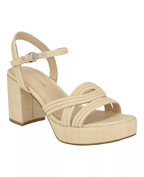 Women's Lailly Strappy Platform Sandals Light Natural - Manmade with Textile Sole - 1