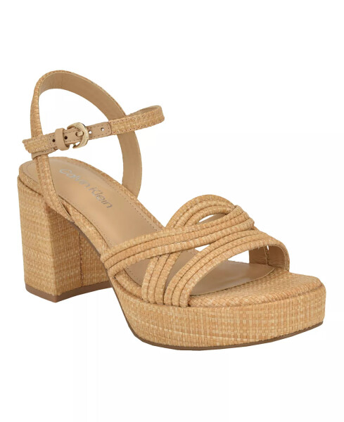 Women's Lailly Strappy Platform Sandals Medium Natural - Manmade with Textile Sole - 1