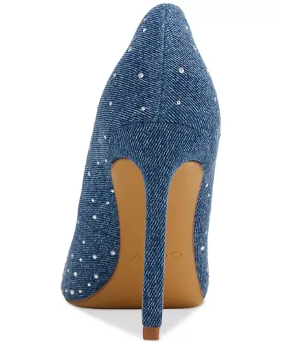 Women's Lala Pointed Toe Pumps - Dark Denim/Rhinestone - 3