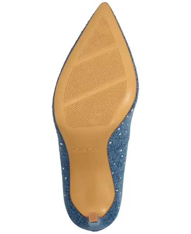 Women's Lala Pointed Toe Pumps - Dark Denim/Rhinestone - 5