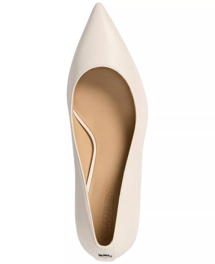 Women's Lanette Pointed Toe Pumps Soft White Leather - 4