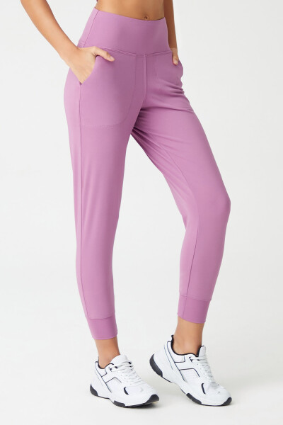 Women's Lavender High Waist Jogger Sweatpants - 1