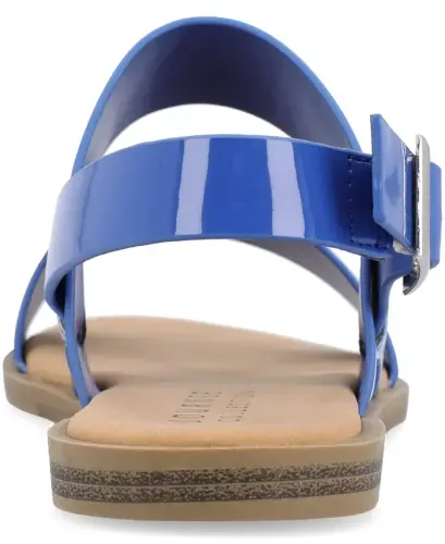 Women's Lavine Medium and Wide Width Multi Strap Flat Sandals - Navy - JOURNEE COLLECTION (1)