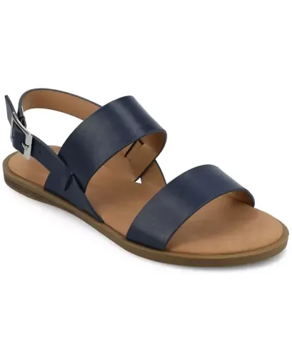 Women's Lavine Medium and Wide Width Multi Strap Flat Sandals - Navy - 1
