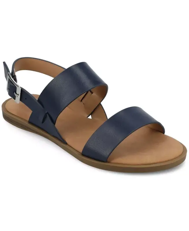 Women's Lavine Medium and Wide Width Multi Strap Flat Sandals - Navy - 1
