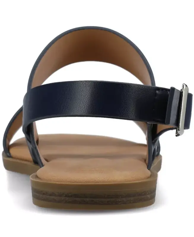 Women's Lavine Medium and Wide Width Multi Strap Flat Sandals - Navy - 3