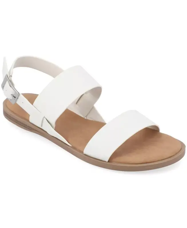 Women's Lavine Medium and Wide Width Multi Strap Flat Sandals - White - 1
