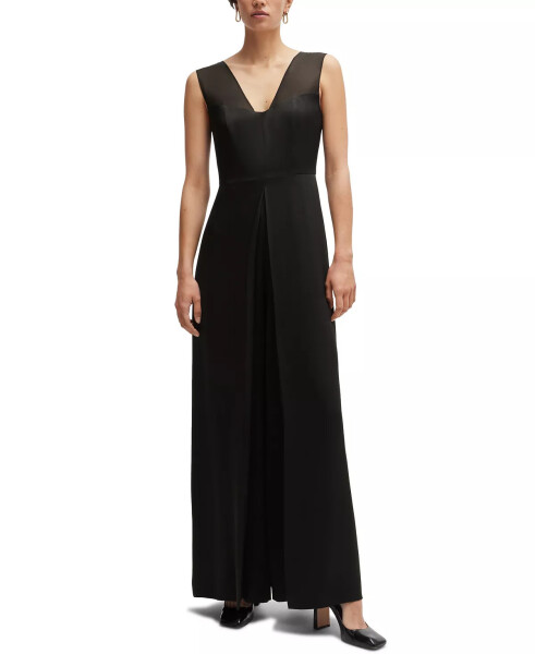 Women's Layered Effect Jumpsuit Black - 1