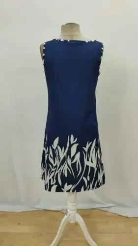 Women's Leaf Patterned Fitted Mini Dress - 6