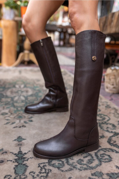 Women's leather boots - 8