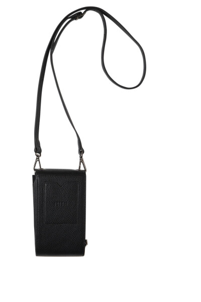 Women's leather crossbody phone bag with zipper and card slots. - 3