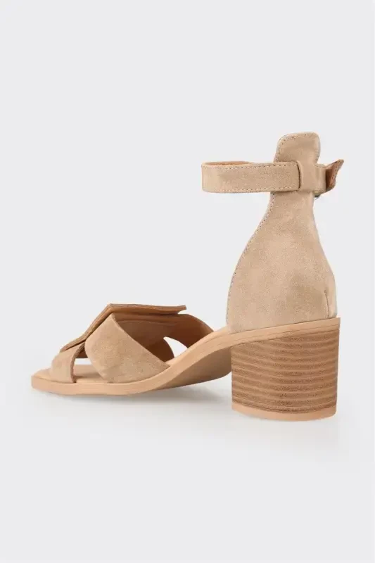 Women's Leather High Heel Sandals - 3